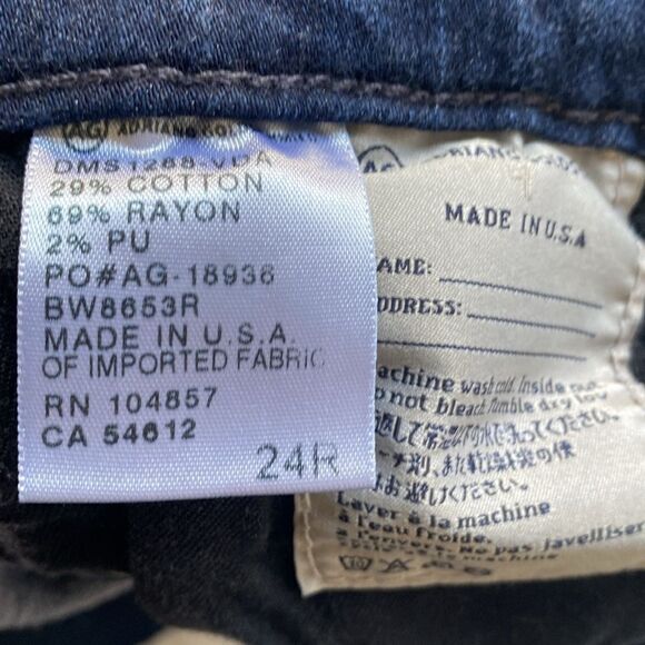 AG Adriano Goldschmied Women’s Stretch Jeans Size 24R. Made in USA - Picture 5 of 6